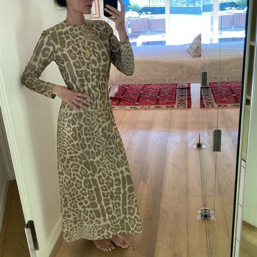 Nat Kaplan Couture Leopard Print Dress